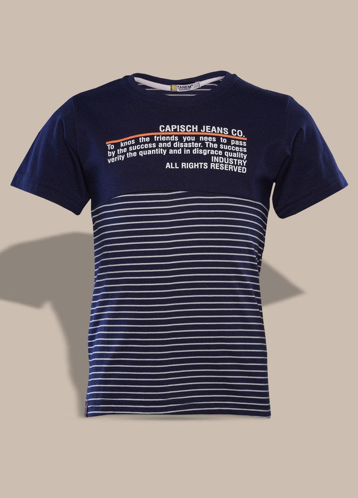 Sanaulla Exclusive Range   T-Shirts for Boys -  351969 Dark Blue