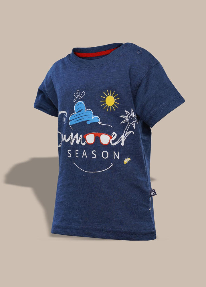 Sanaulla Exclusive Range   T-Shirts for Boys -  332066 Blue