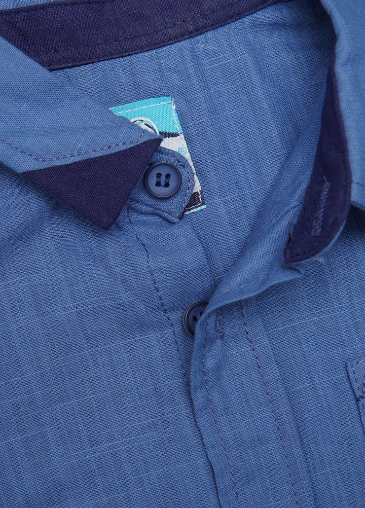 Sanaulla Exclusive Range  Fancy Shirts for Boys -  882 L Blue