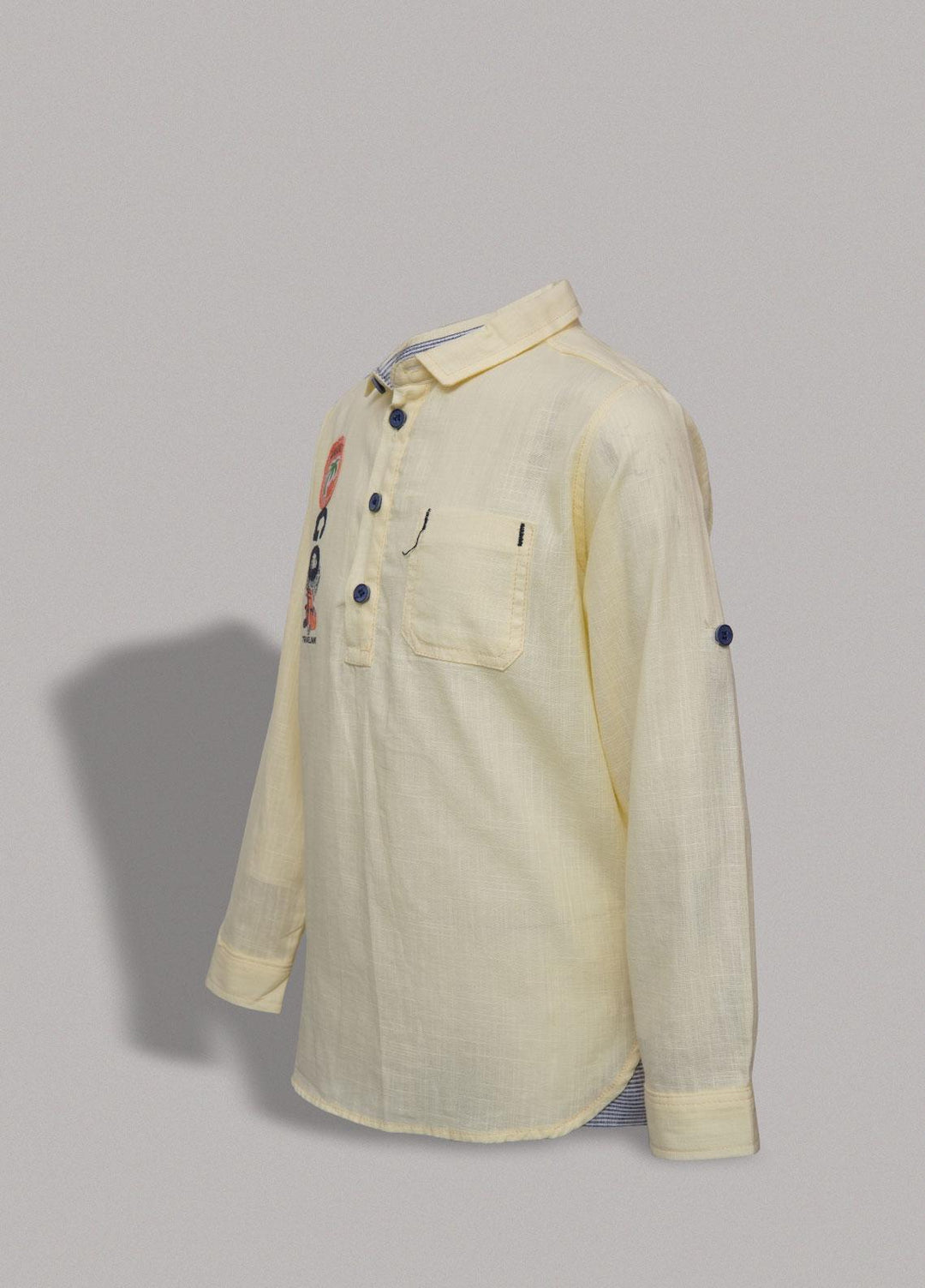 Sanaulla Exclusive Range   Shirts for Boys -  D-553 Yellow-1