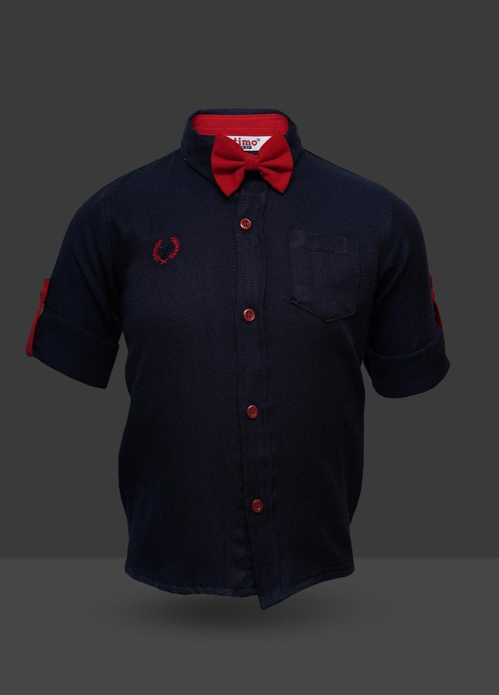 Sanaulla Exclusive Range  Fancy Shirts for Boys -  D-00012 Navy