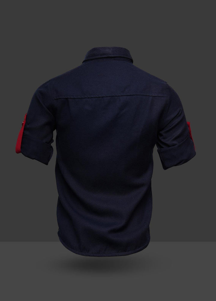 Sanaulla Exclusive Range  Fancy Shirts for Boys -  D-00012 Navy