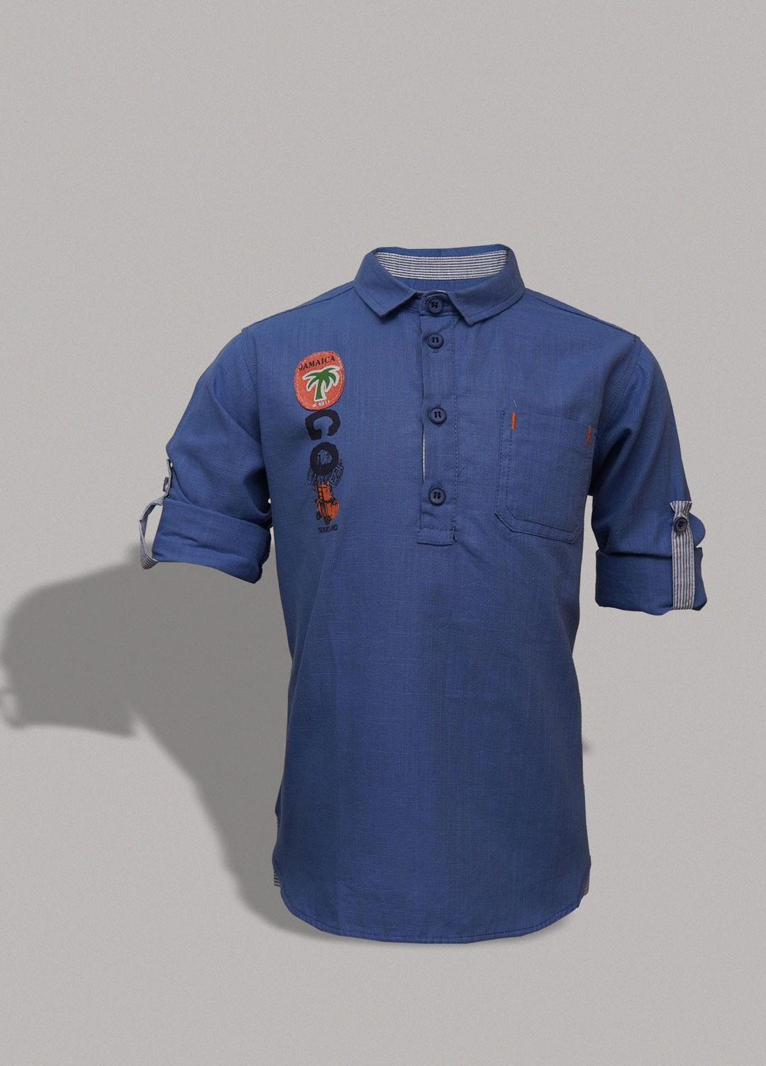 Sanaulla Exclusive Range   Shirts for Boys -  D-553 Blue