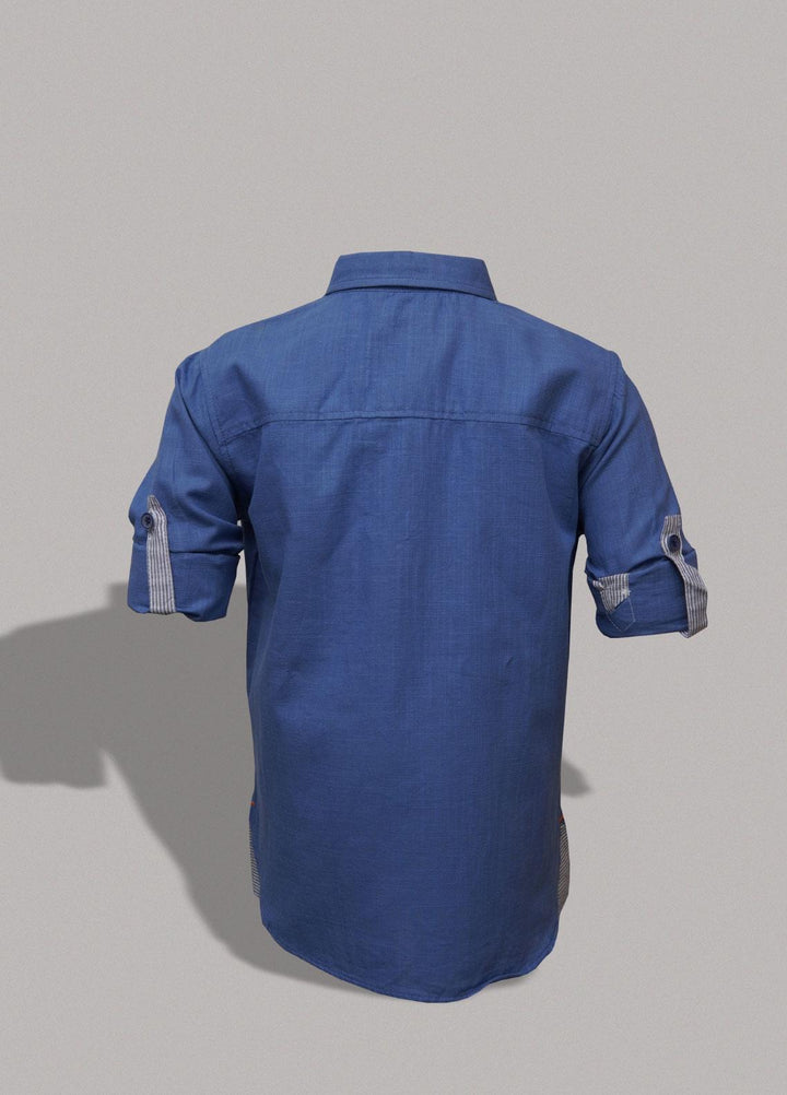 Sanaulla Exclusive Range   Shirts for Boys -  D-553 Blue