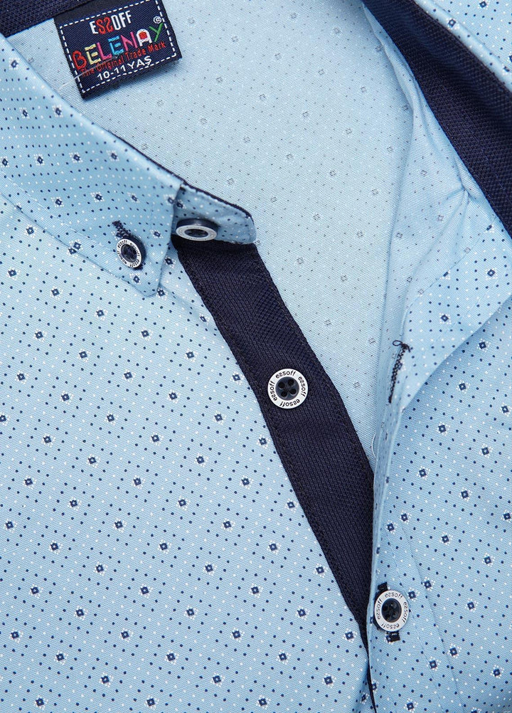 Sanaulla Exclusive Range  Fancy Shirts for Boys -  342782 Light Blue