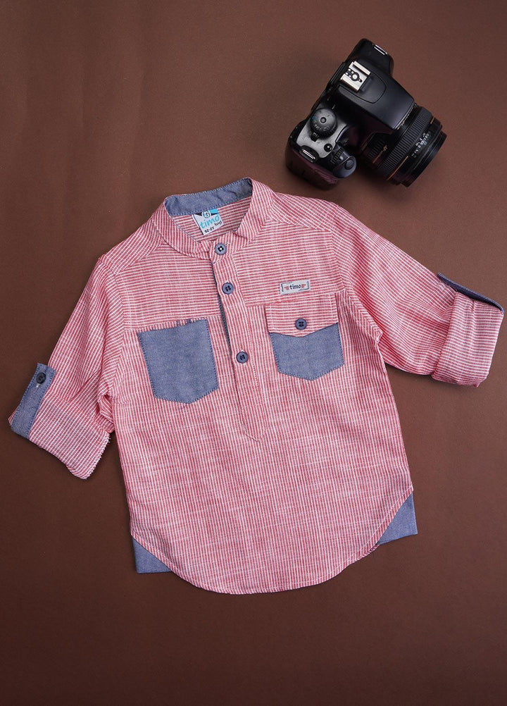 Sanaulla Exclusive Range Cotton Casual Shirts for Boys -  29692 Pink
