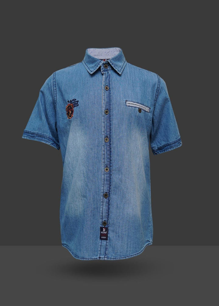 Sanaulla Exclusive Range  Fancy Shirts for Boys -  342851 Blue
