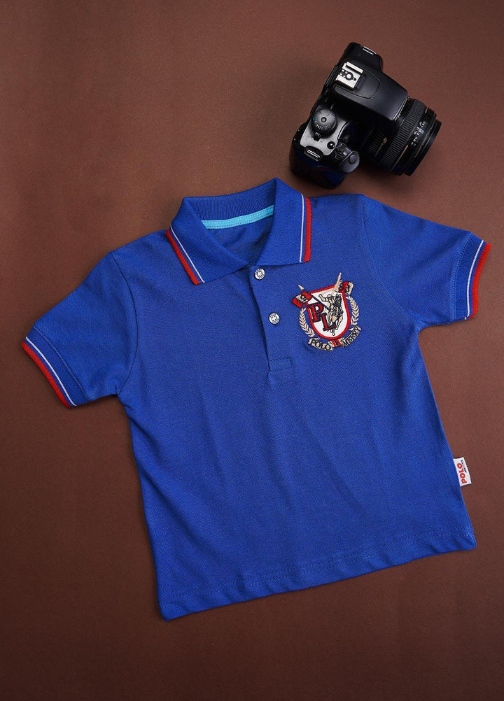 Sanaulla Exclusive Range Cotton Casual T-Shirts for Boys -  88 Blue