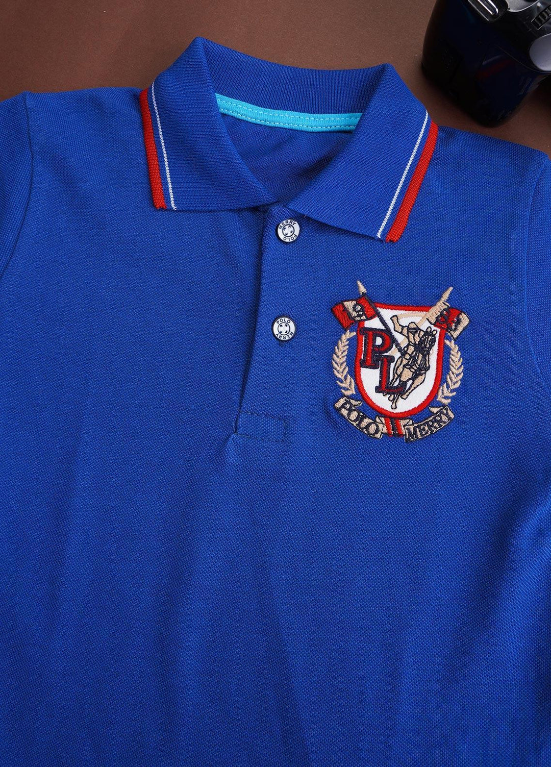 Sanaulla Exclusive Range Cotton Casual T-Shirts for Boys -  88 Blue