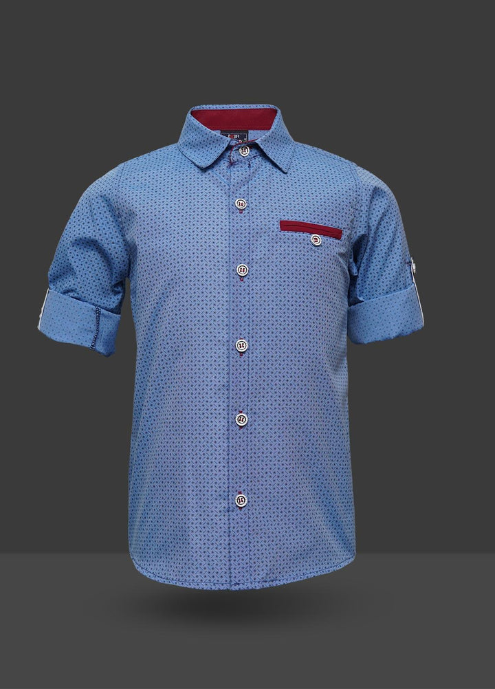 Sanaulla Exclusive Range  Fancy Shirts for Boys -  342805 Blue
