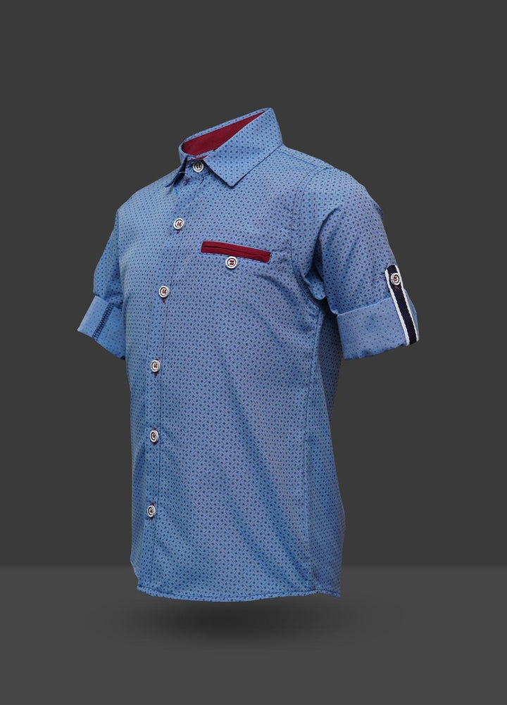 Sanaulla Exclusive Range  Fancy Shirts for Boys -  342805 Blue