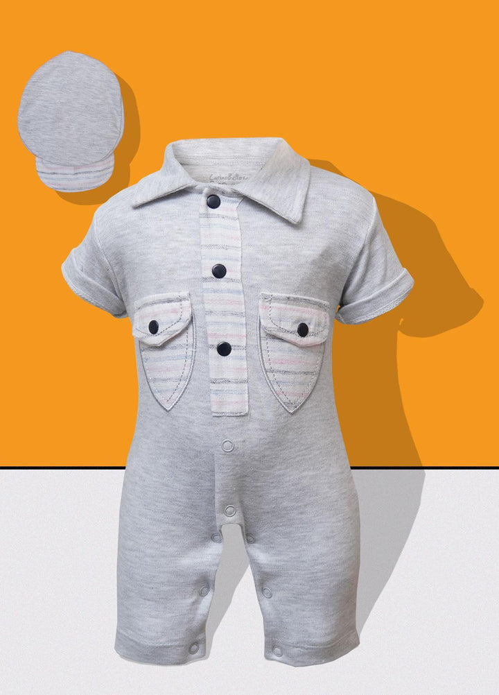 Sanaulla Exclusive Range   Rompers for Boys -  TU-1068 Grey