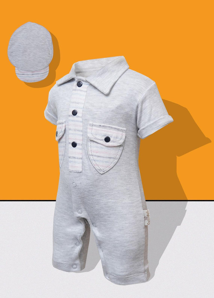 Sanaulla Exclusive Range   Rompers for Boys -  TU-1068 Grey