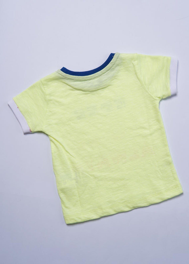 Sanaulla Exclusive Range Cotton Casual T-Shirts for Boys -  1016-2 L Lemon