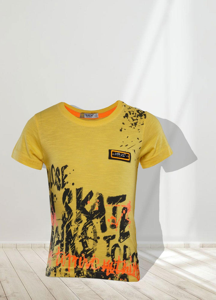 Sanaulla Exclusive Range   T-Shirts for Boys -  350854 Yellow
