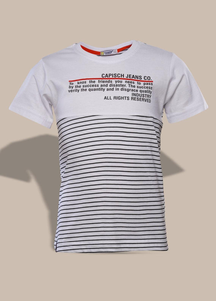 Sanaulla Exclusive Range   T-Shirts for Boys -  351969 White