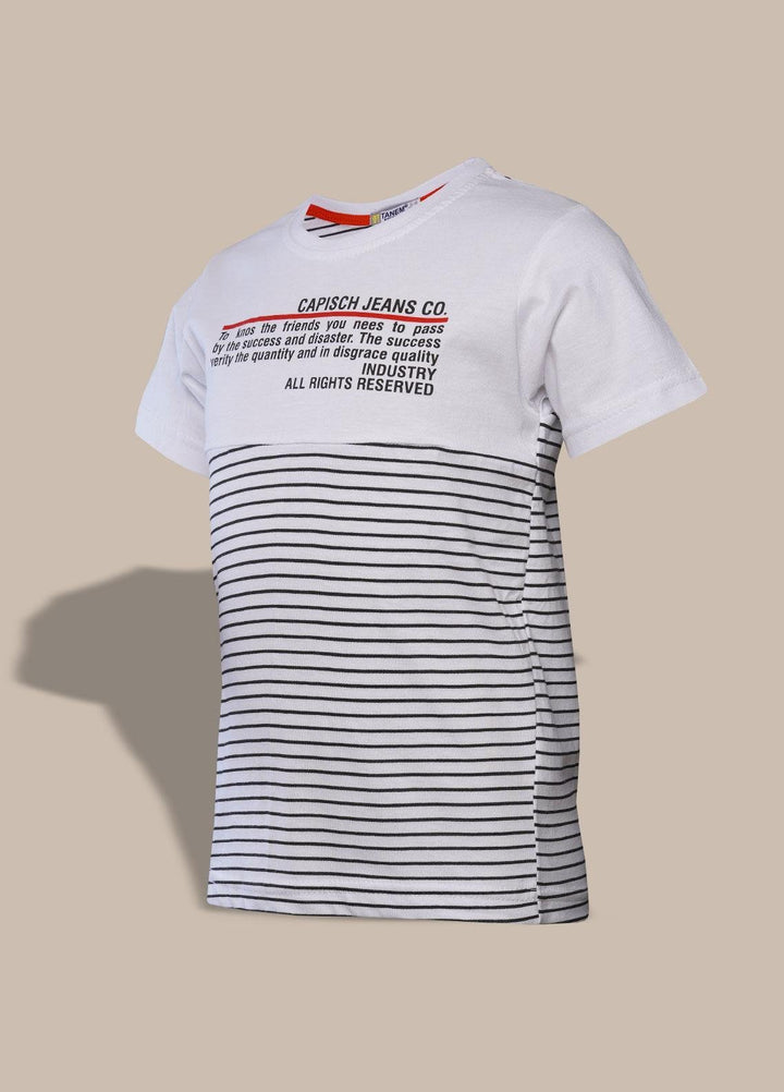 Sanaulla Exclusive Range   T-Shirts for Boys -  351969 White