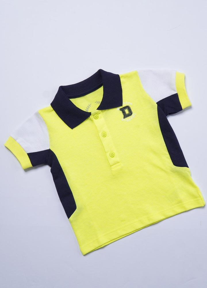Sanaulla Exclusive Range Cotton Casual T-Shirts for Boys -  1183-2 Lemon