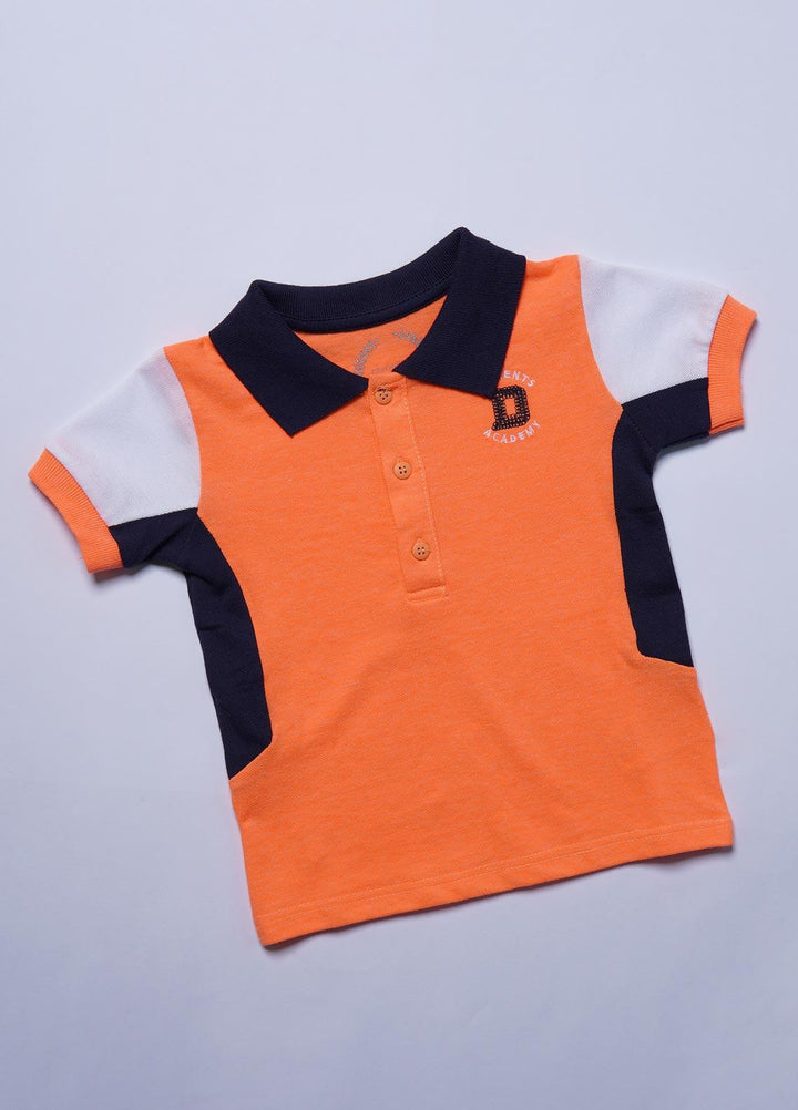 Sanaulla Exclusive Range Cotton Casual T-Shirts for Boys -  1183-2 Orange