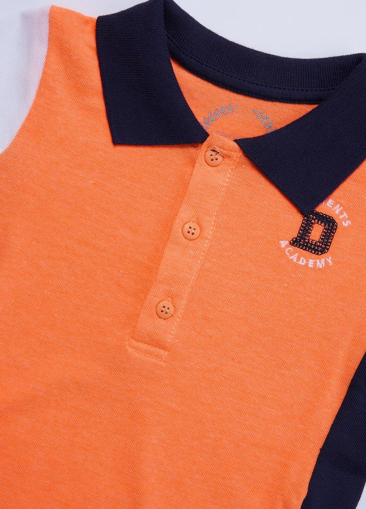 Sanaulla Exclusive Range Cotton Casual T-Shirts for Boys -  1183-2 Orange