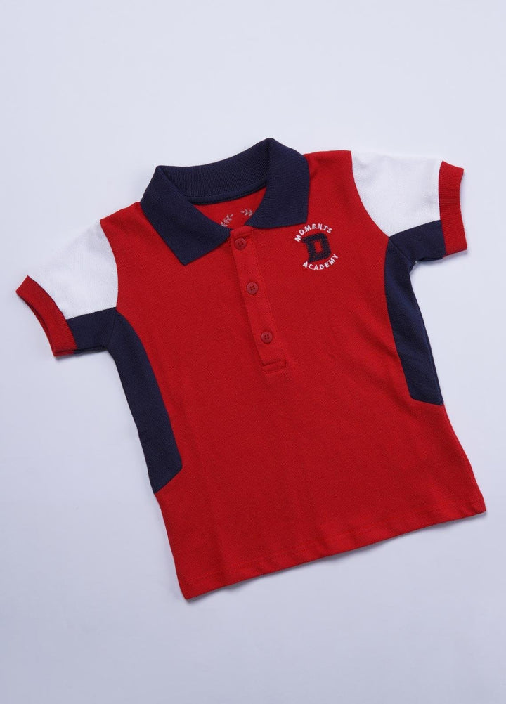 Sanaulla Exclusive Range Cotton Casual T-Shirts for Boys -  1183-2 Red
