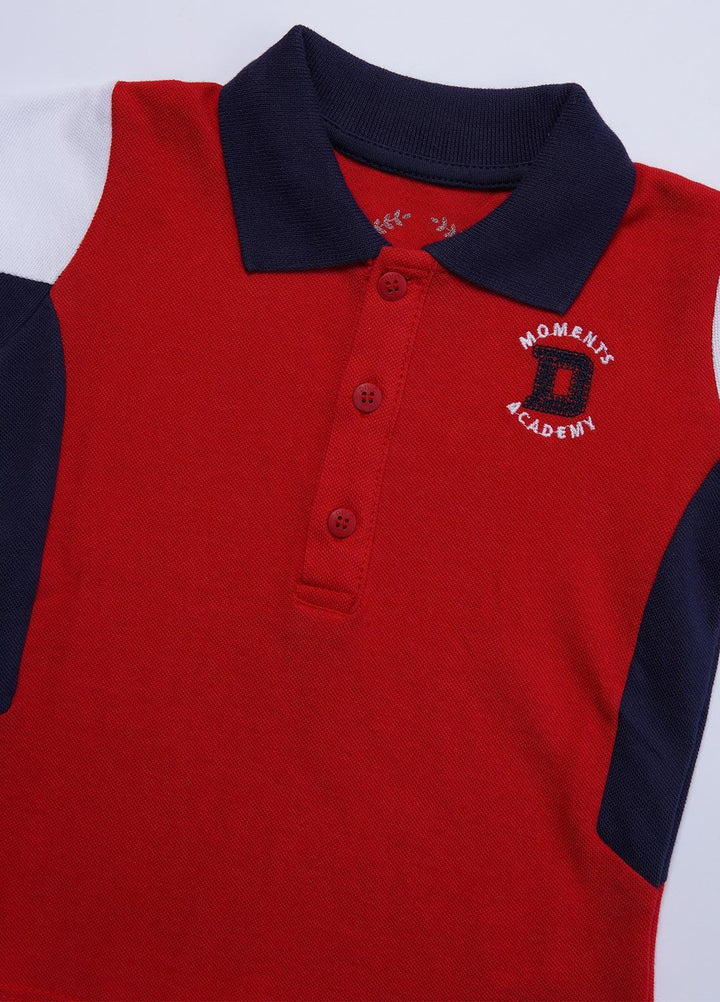 Sanaulla Exclusive Range Cotton Casual T-Shirts for Boys -  1183-2 Red