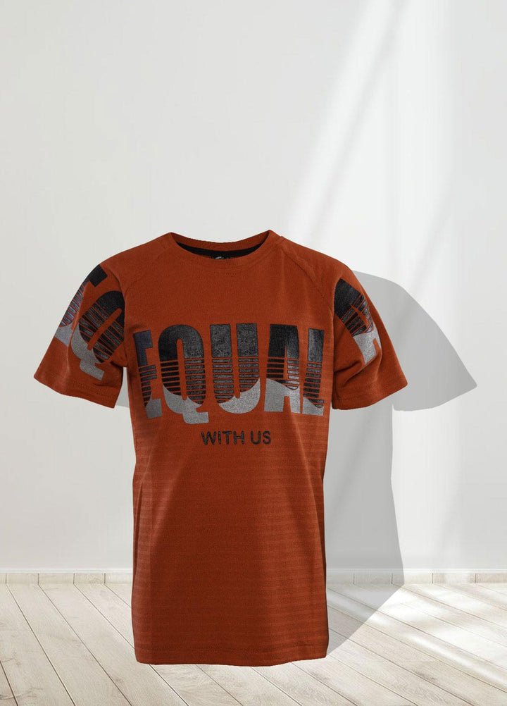 Sanaulla Exclusive Range   T-Shirts for Boys -  346268 Rust