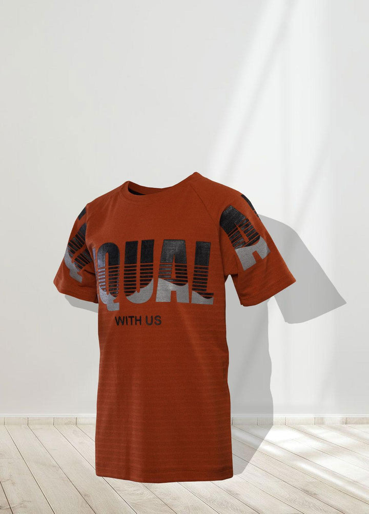 Sanaulla Exclusive Range   T-Shirts for Boys -  346268 Rust