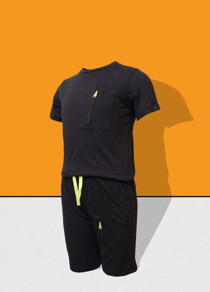 Sanaulla Exclusive Range   Suits for Boys -  TFB-22-4059 Black