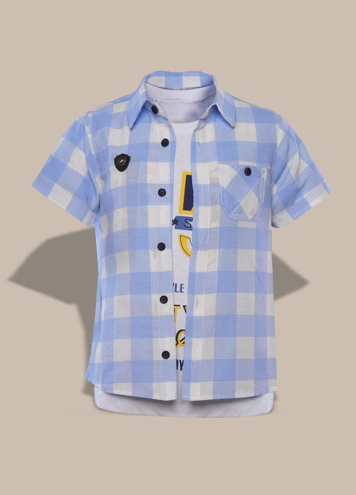 Sanaulla Exclusive Range   Shirts for Boys -  351153 Sky Blue