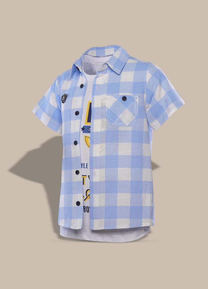 Sanaulla Exclusive Range   Shirts for Boys -  351153 Sky Blue