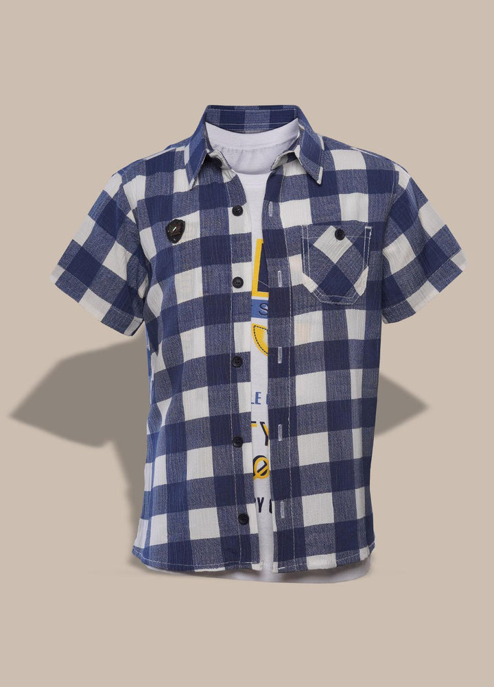 Sanaulla Exclusive Range   Shirts for Boys -  351153 Dark Blue