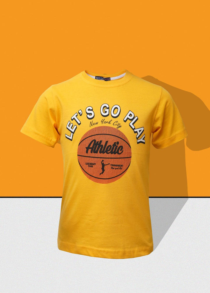 Sanaulla Exclusive Range   T-Shirts for Boys -  345849 Yellow
