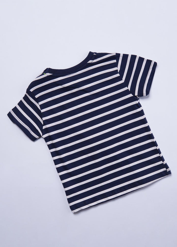 Sanaulla Exclusive Range Cotton Casual T-Shirts for Boys -  2009 Blue