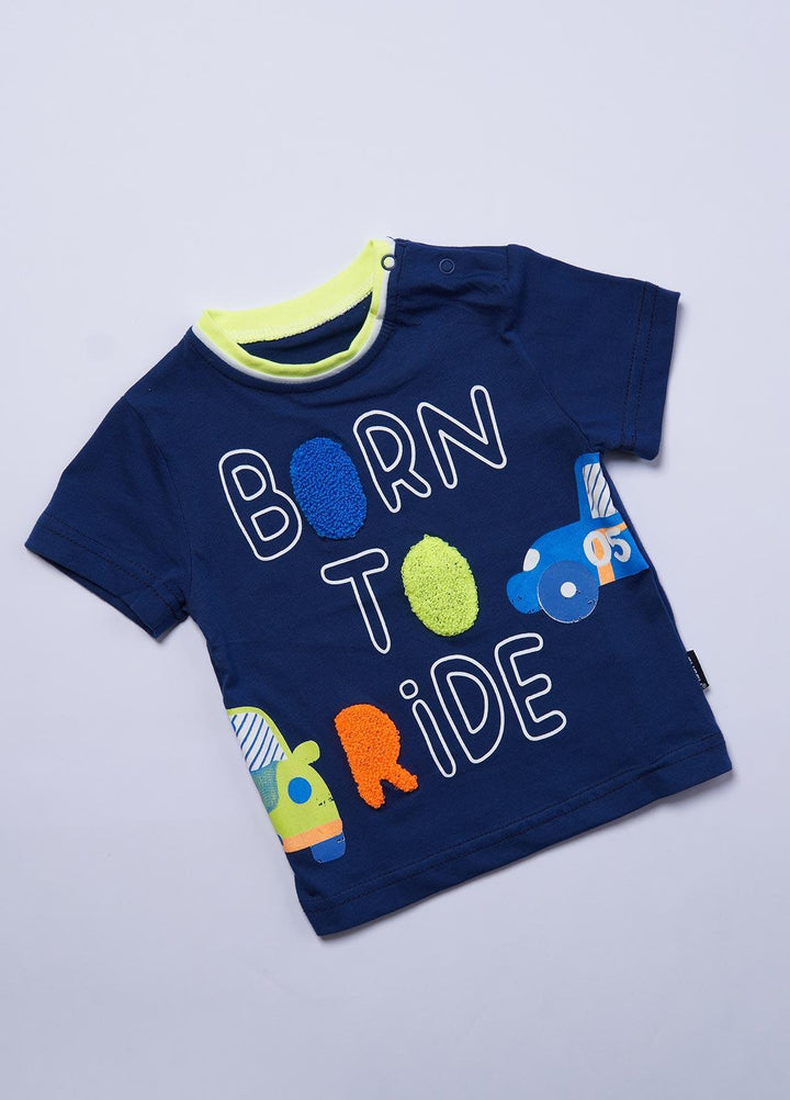 Sanaulla Exclusive Range Cotton Casual T-Shirts for Boys -  2018 Blue