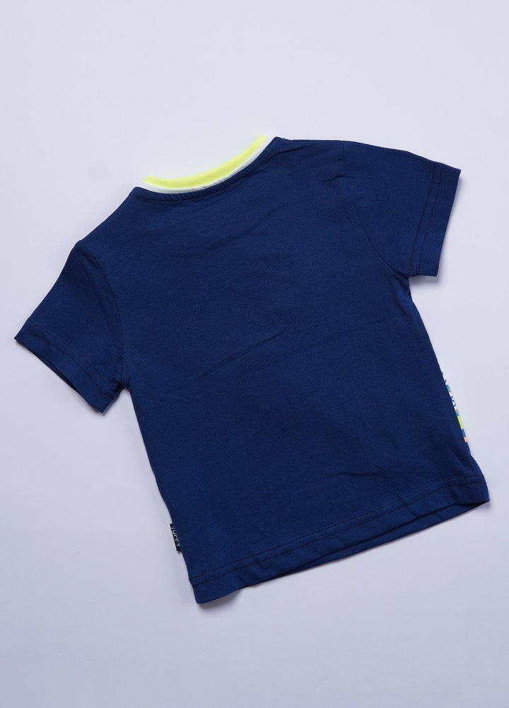 Sanaulla Exclusive Range Cotton Casual T-Shirts for Boys -  2018 Blue