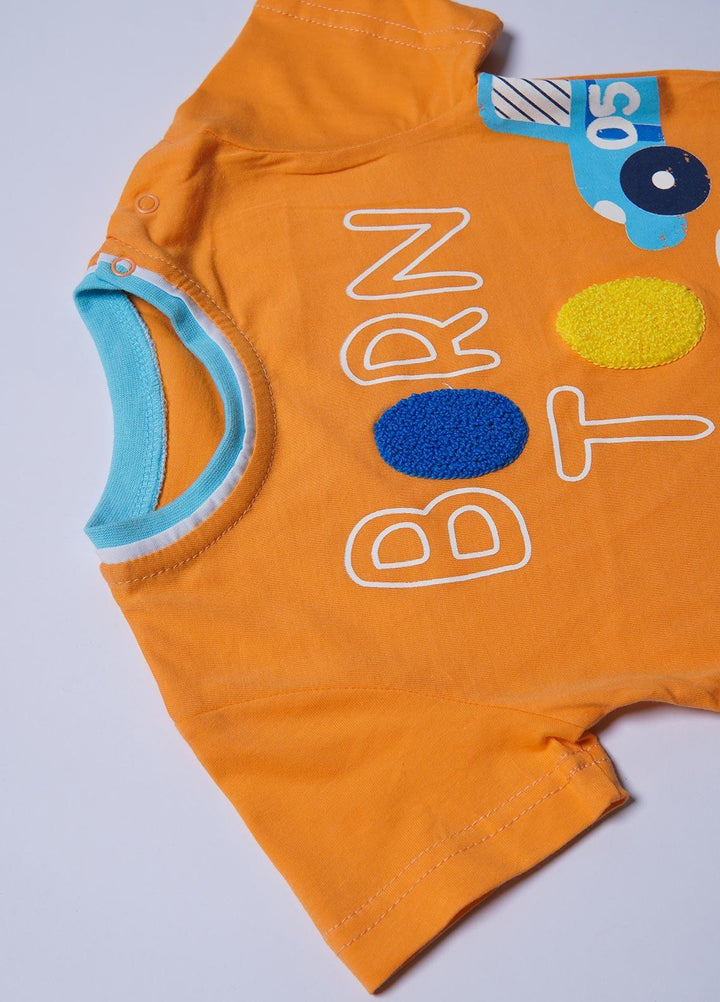Sanaulla Exclusive Range Cotton Casual T-Shirts for Boys -  2018 Orange