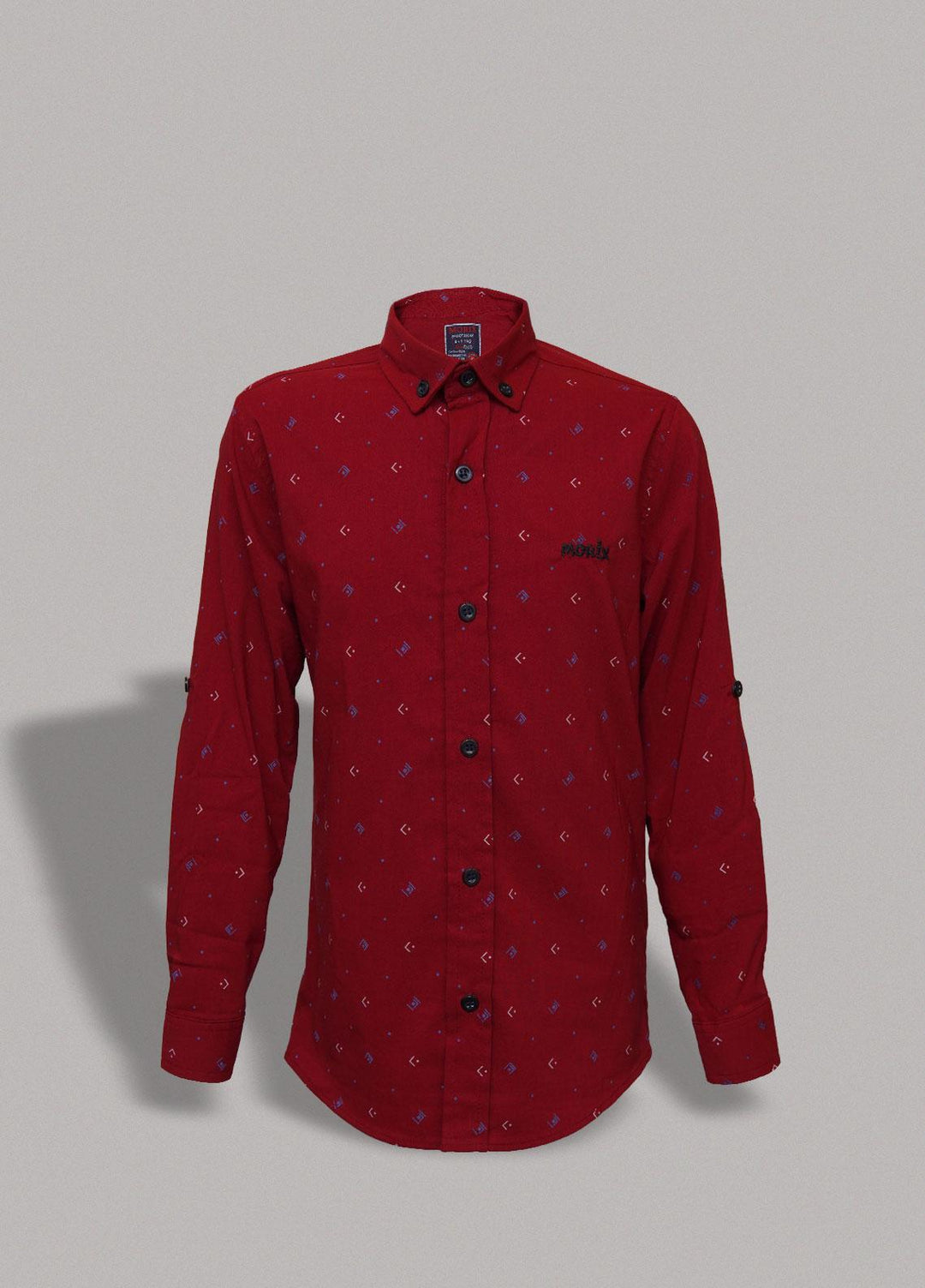 Sanaulla Exclusive Range   Shirts for Boys -  MG-123 Maroon-1