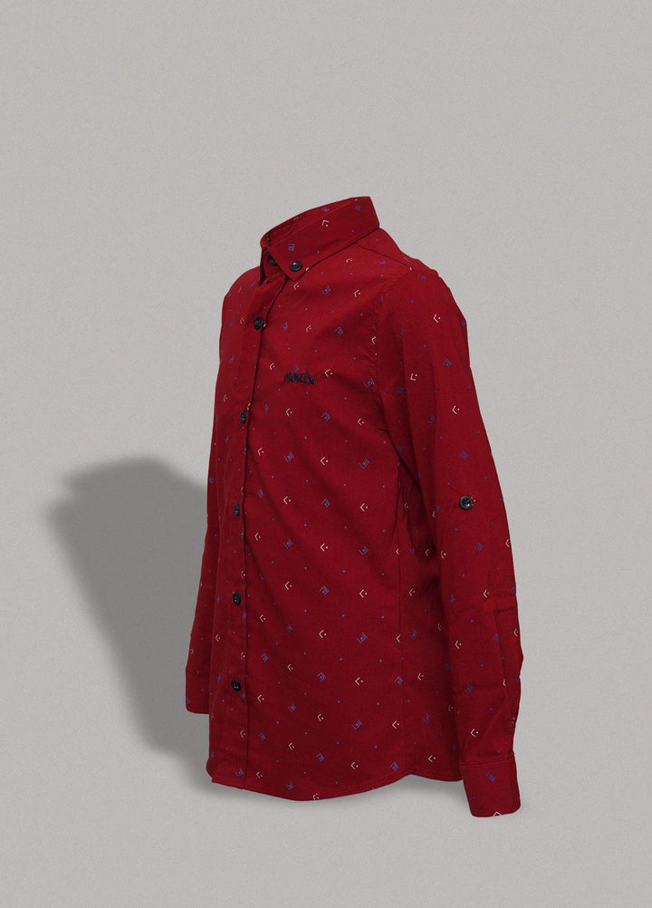 Sanaulla Exclusive Range   Shirts for Boys -  MG-123 Maroon-1