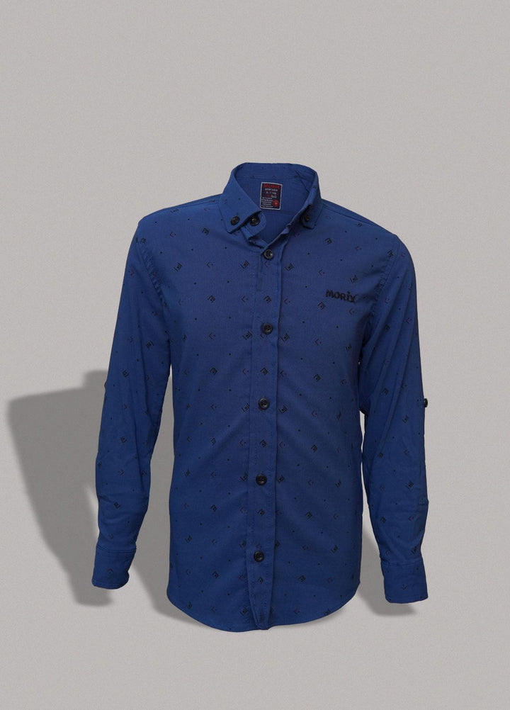Sanaulla Exclusive Range   Shirts for Boys -  MG-123 Blue
