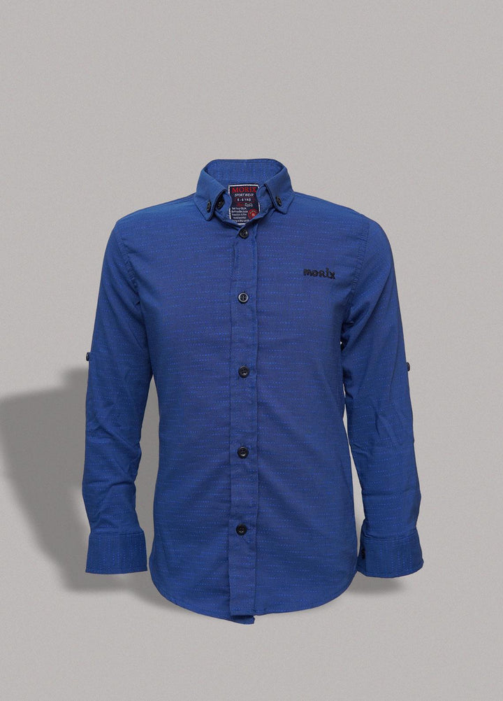 Sanaulla Exclusive Range   Shirts for Boys -  MG-121 Blue