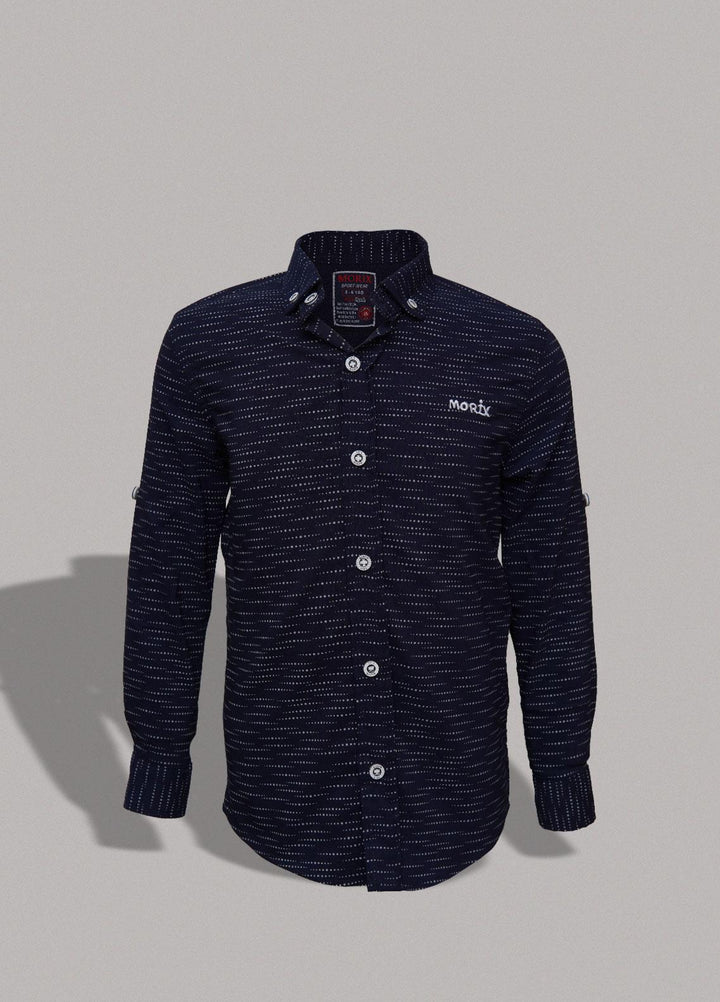 Sanaulla Exclusive Range   Shirts for Boys -  MG-121 Navy