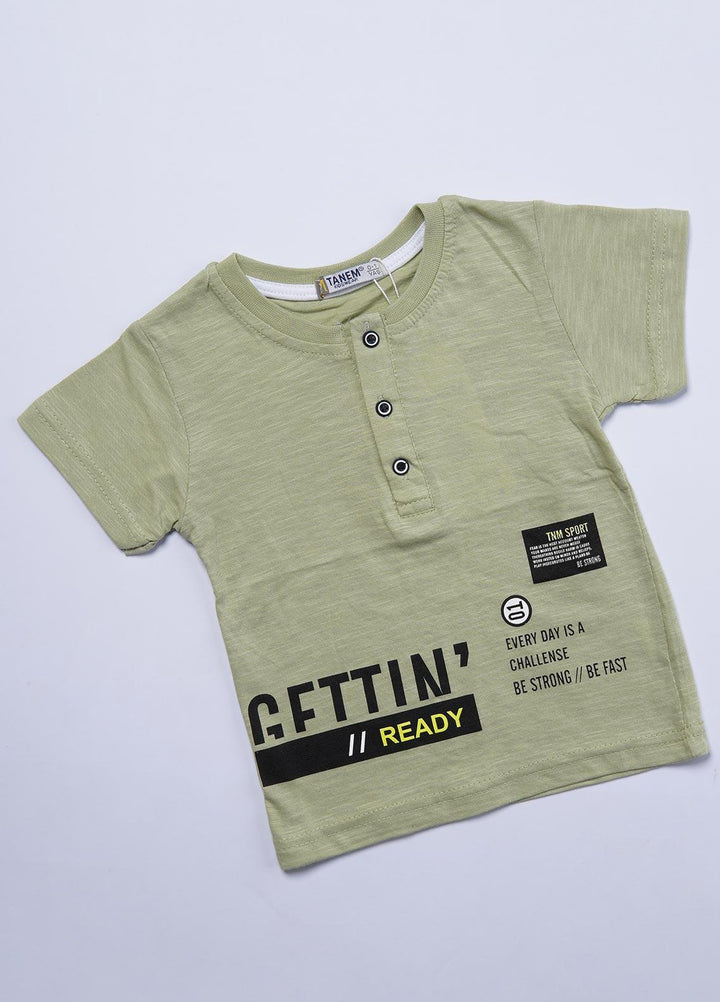Sanaulla Exclusive Range Cotton Casual T-Shirts for Boys -  345856 Pista