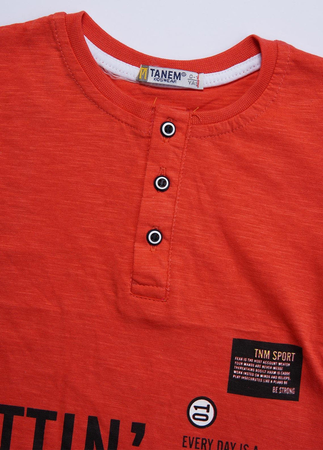 Sanaulla Exclusive Range Cotton Casual T-Shirts for Boys -  345856 Rust