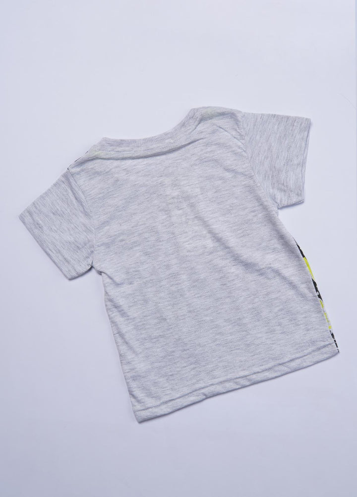 Sanaulla Exclusive Range Cotton Casual T-Shirts for Boys -  350854 Light Grey