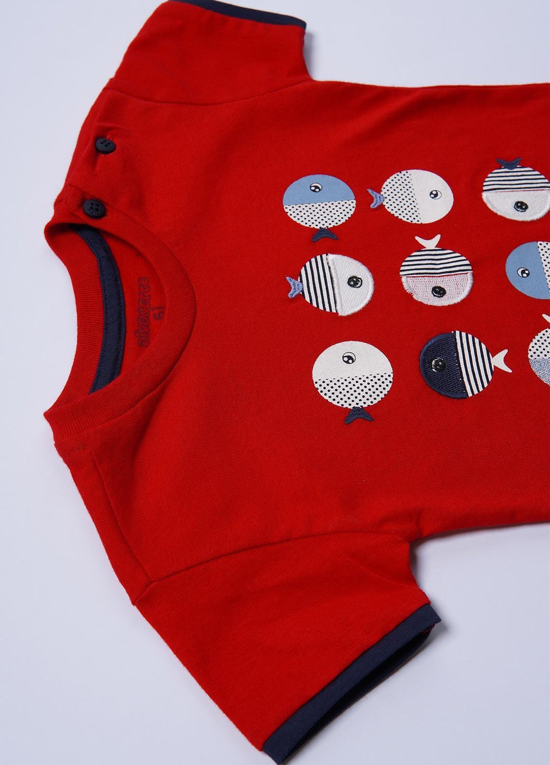 Sanaulla Exclusive Range Cotton Casual T-Shirts for Boys -  7511-1 Red