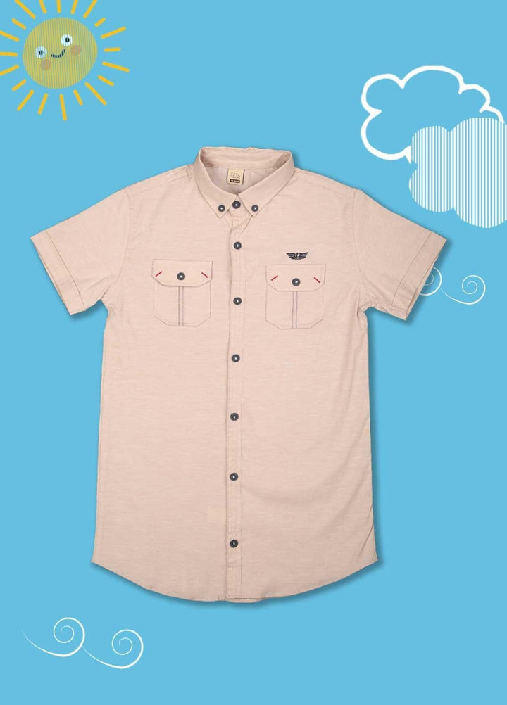 Sanaulla Exclusive Range Cotton Casual Shirts for Boys -  1013 Fawn