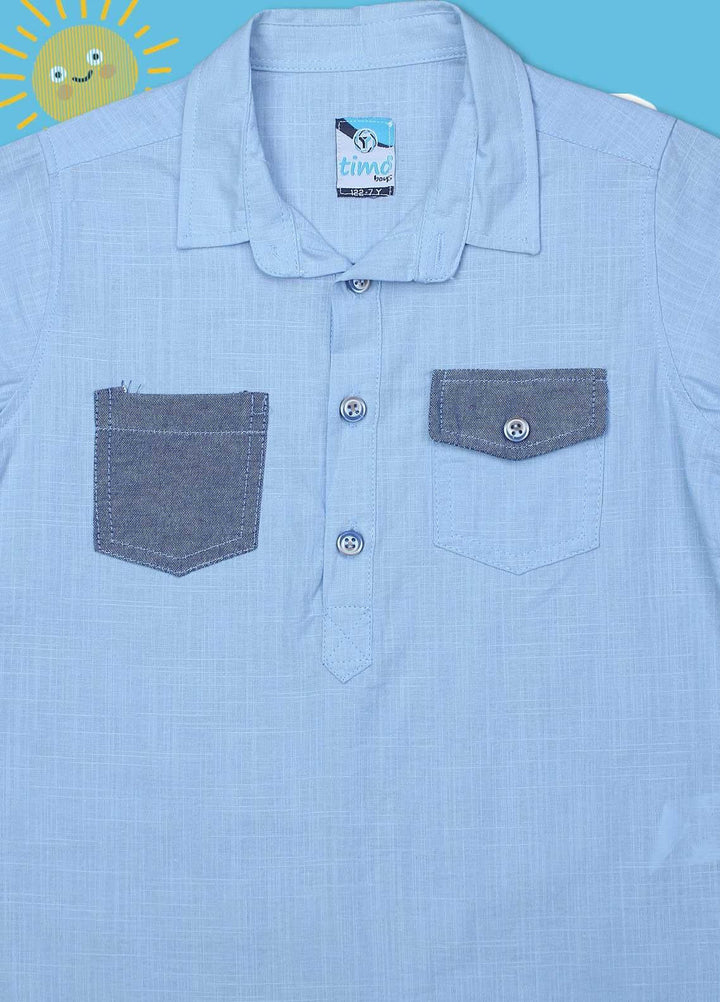 Sanaulla Exclusive Range Cotton Casual Shirts for Boys -  D-803 Red