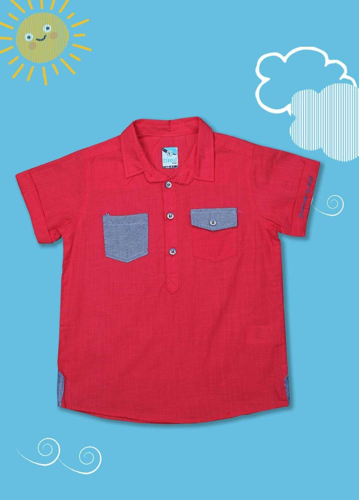 Sanaulla Exclusive Range Cotton Casual Boys Shirts -  D-803 White