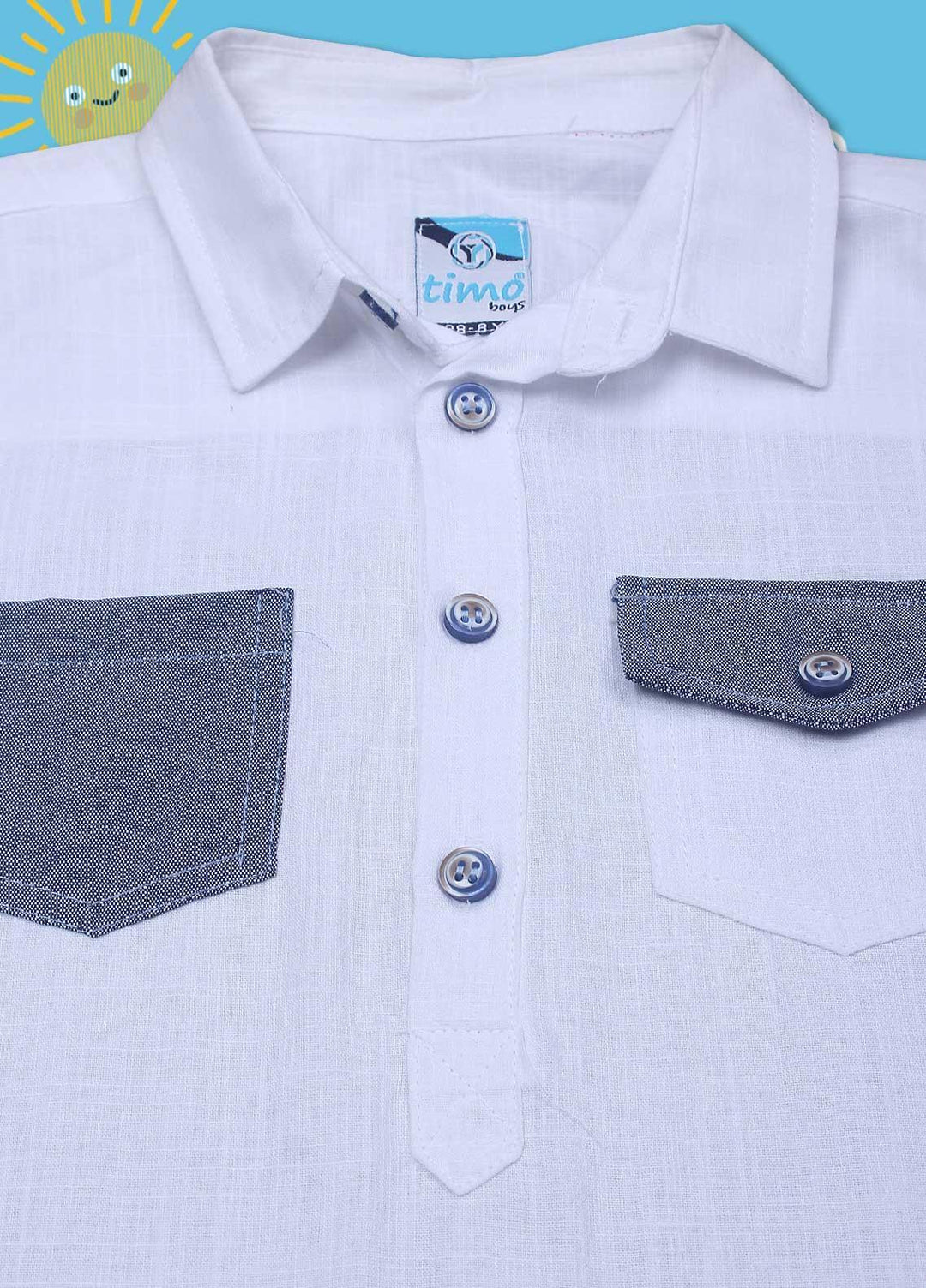 Sanaulla Exclusive Range Cotton Casual Shirts for Boys -  D-883 Light Blue